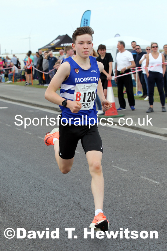 Mens under-17s 2021 Northern 6 and 4 Stage and Young Athletes Road Relays, Redcar. Photo: David T. Hewitson/Sports for All Pics